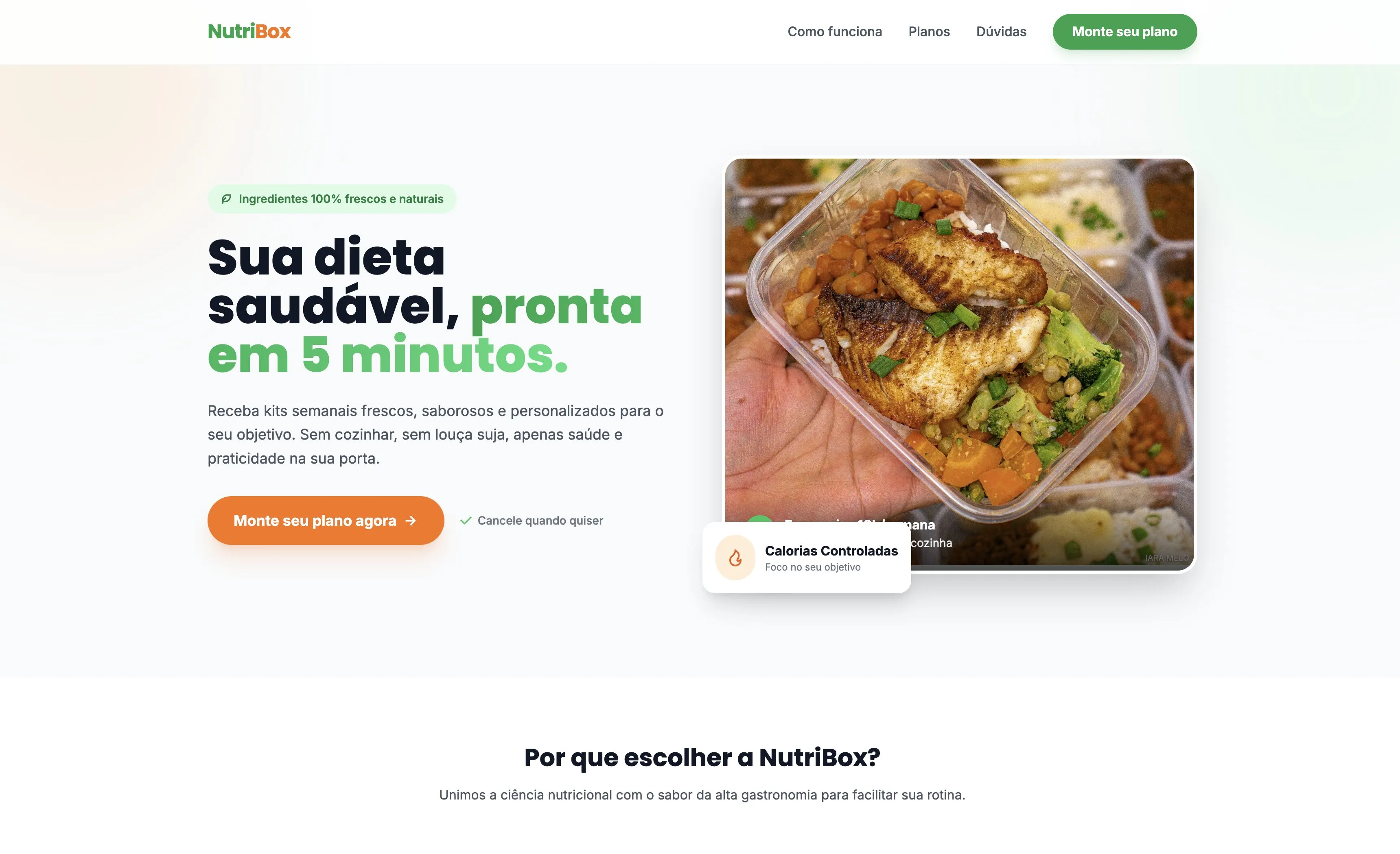 NutriBox - Sua dieta saudável, pronta em 5 minutos.