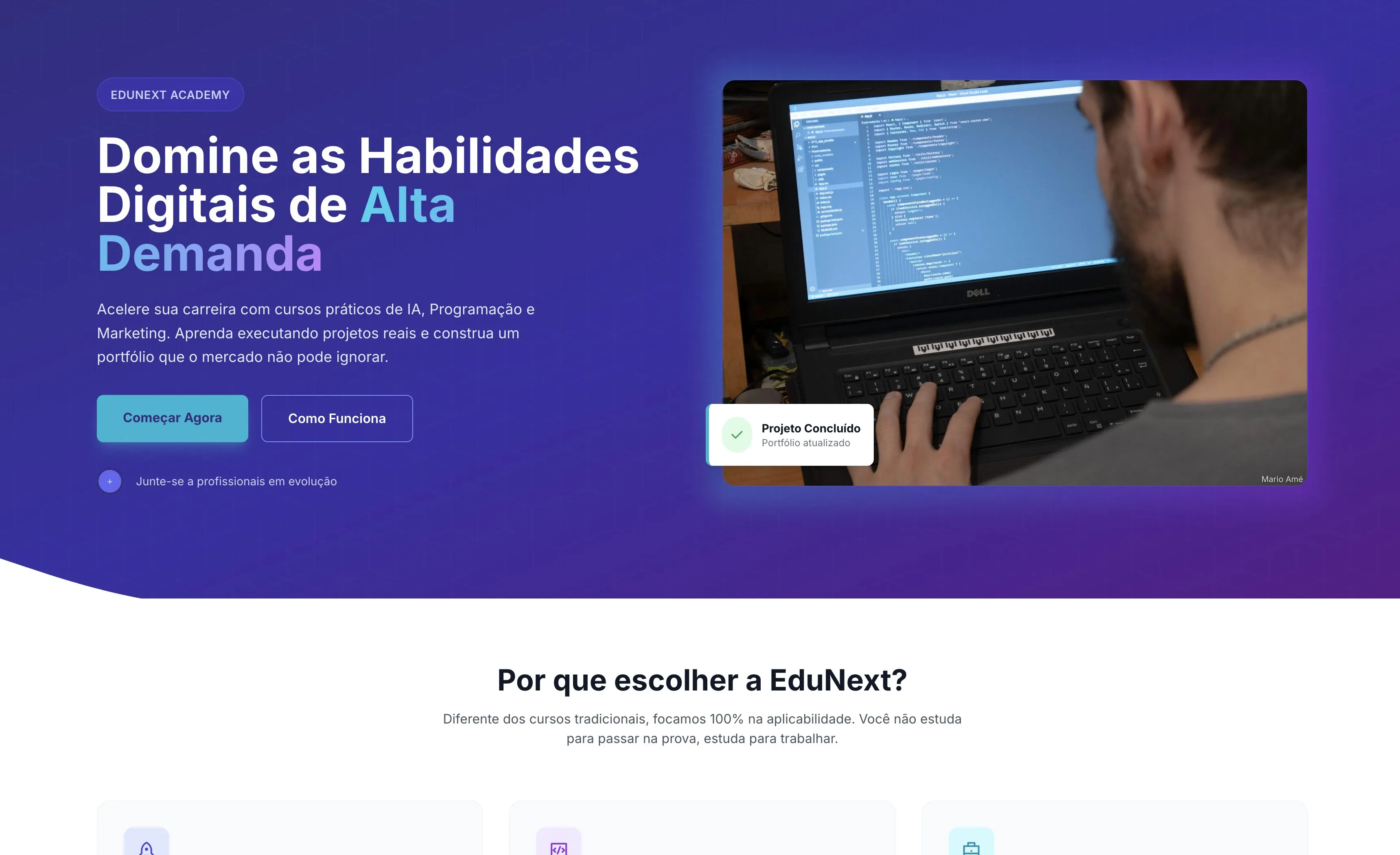 EduNext Academy - Aprenda habilidades de alta demanda em poucas semanas.